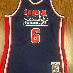 Mitchell & Ness  Patrick Ewing USA Basketball Jersey - Navy, Red, and White